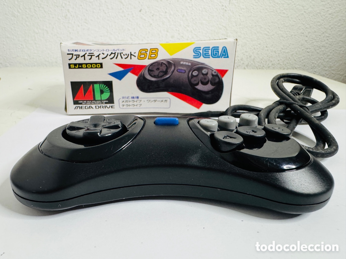 Videojuegos y consolas: Pareja Mega Drive Fighting Pad 6B Controller SJ-6000 Japan - Foto 11