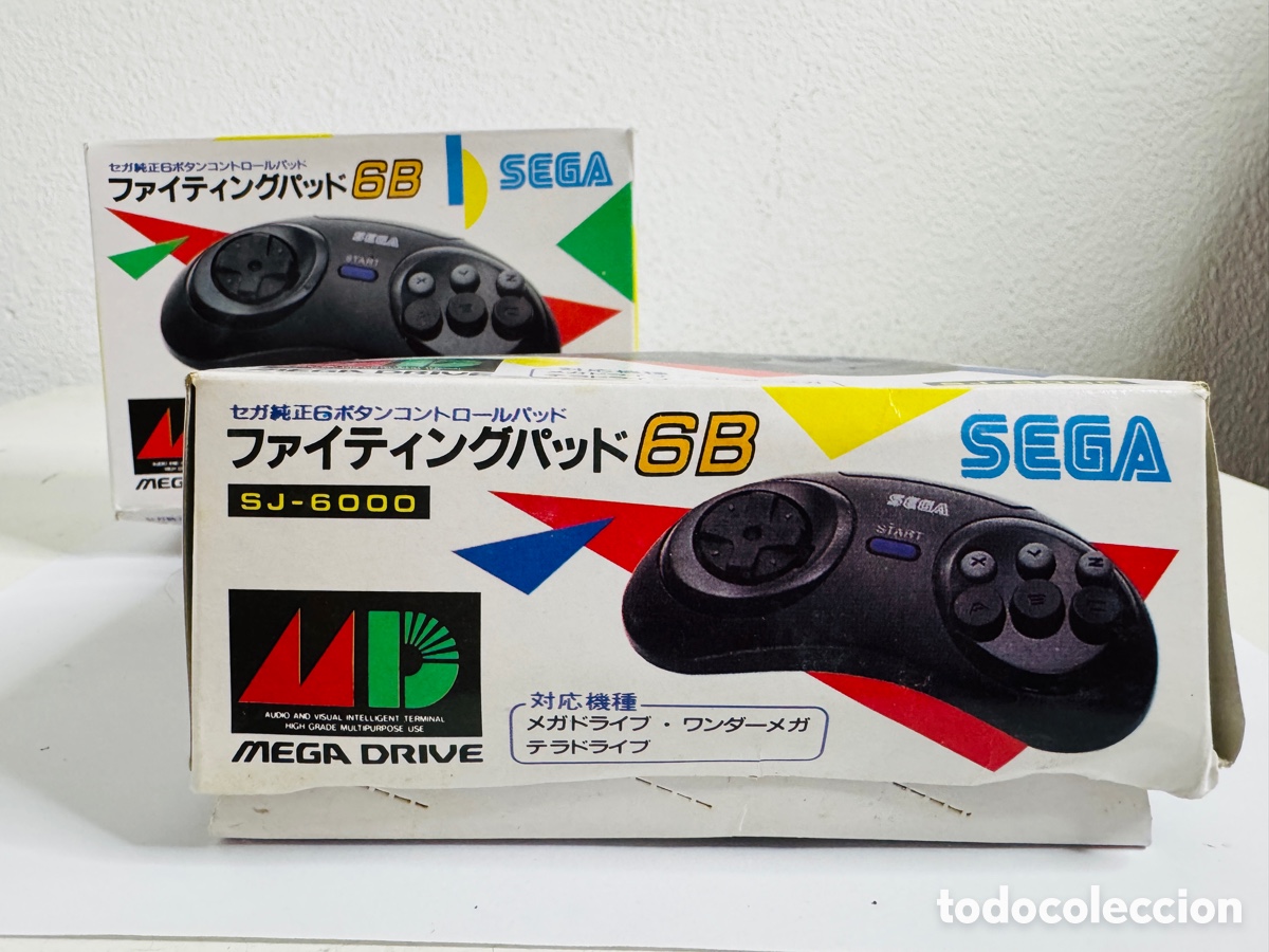 Videojuegos y consolas: Pareja Mega Drive Fighting Pad 6B Controller SJ-6000 Japan - Foto 15