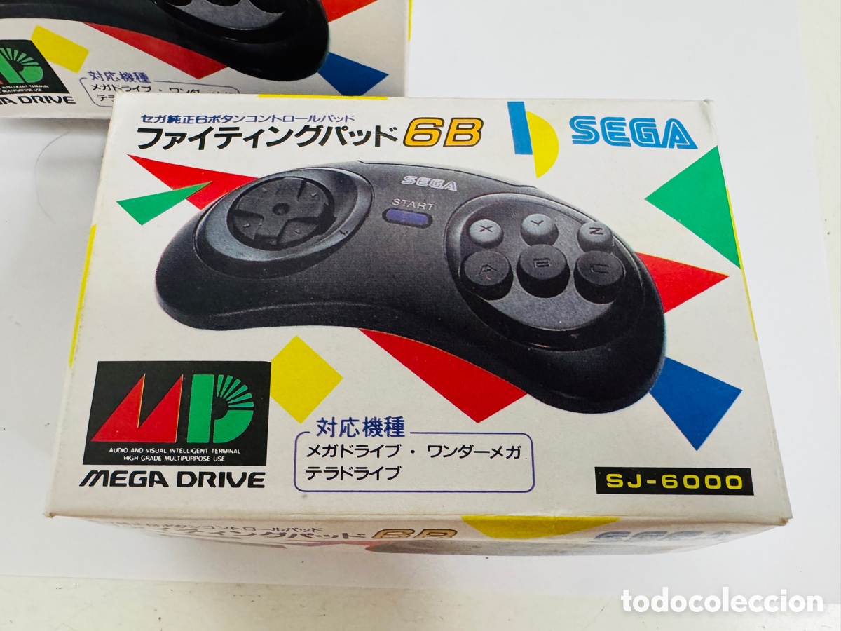 Videojuegos y consolas: Pareja Mega Drive Fighting Pad 6B Controller SJ-6000 Japan - Foto 16