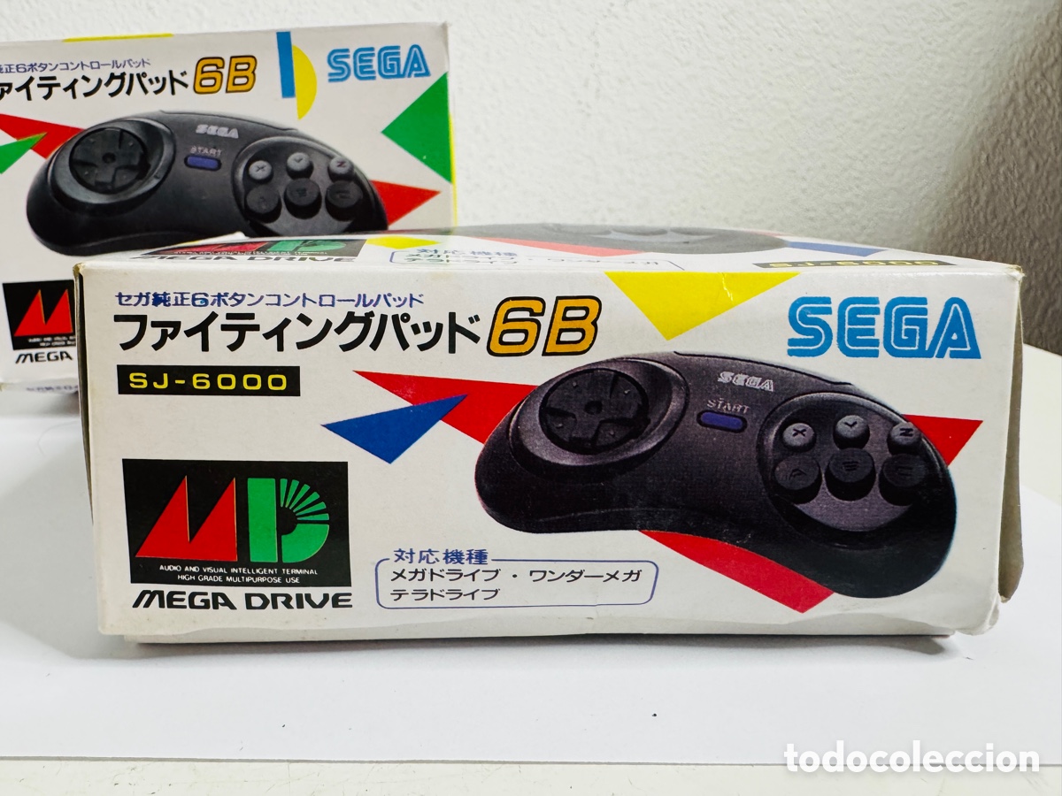 Videojuegos y consolas: Pareja Mega Drive Fighting Pad 6B Controller SJ-6000 Japan - Foto 18