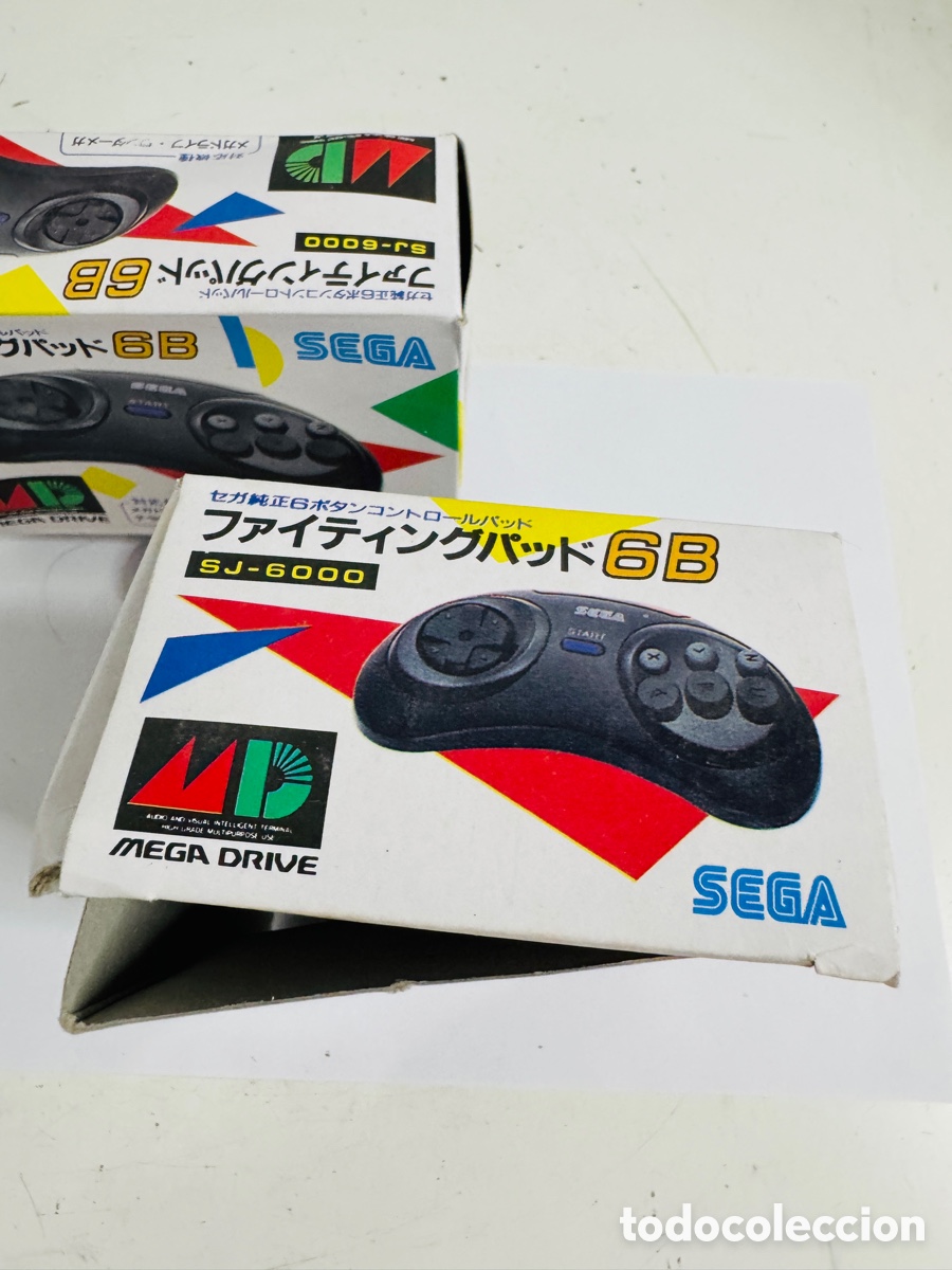 Videojuegos y consolas: Pareja Mega Drive Fighting Pad 6B Controller SJ-6000 Japan - Foto 19