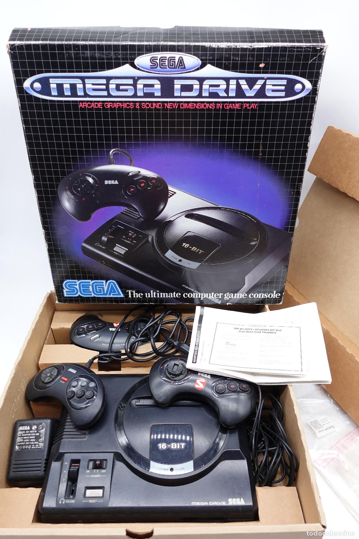 Videospiele und Konsolen: CONSOLA SEGA MEGA DRIVE 16-BIT CON 3 MANDOS, CABLES Y CAJA FUNCIONANDO