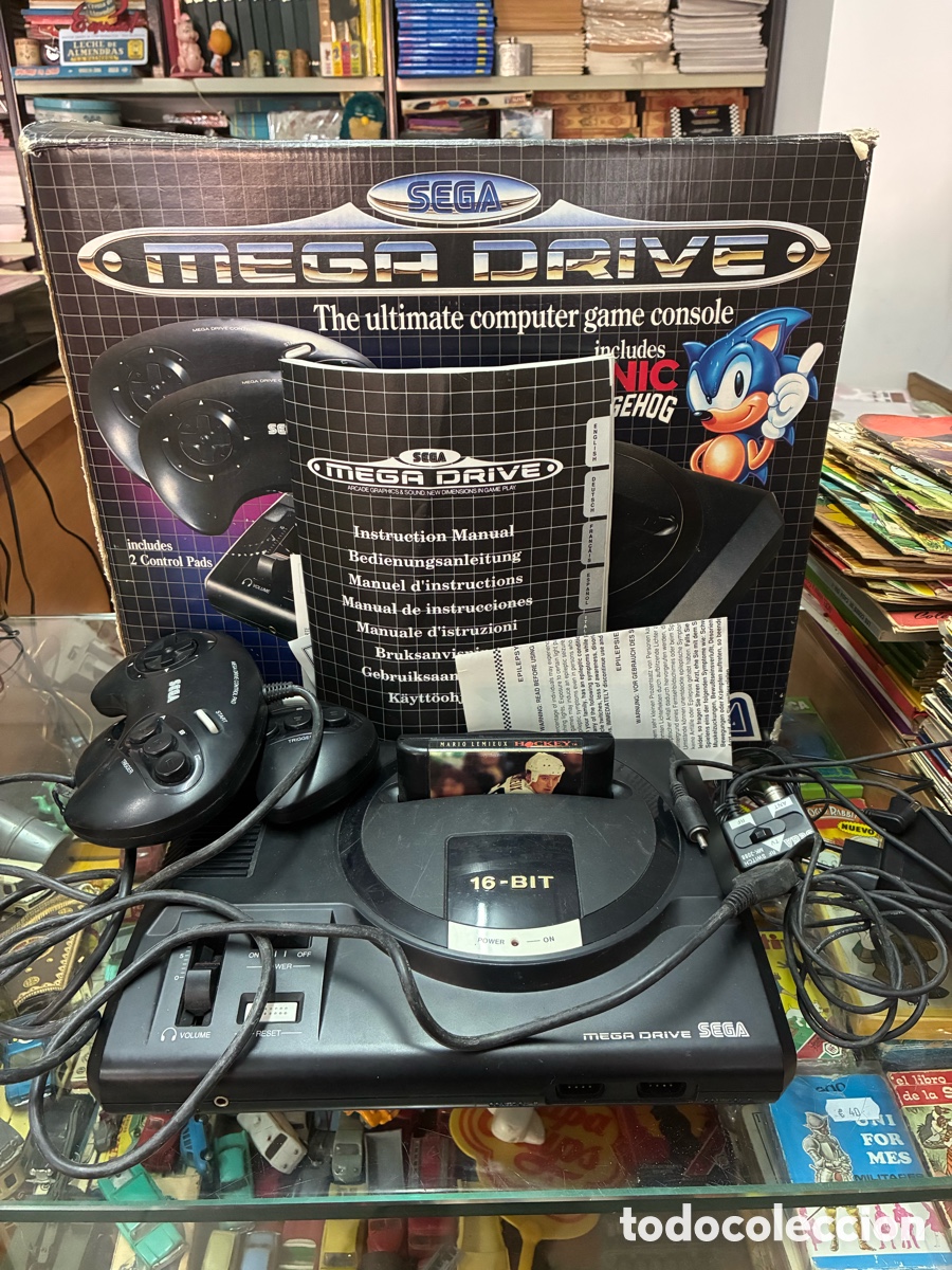 Videojuegos y consolas: SEGA MEGA DRIVE 16 BIT FUNCIONANDO CON CAJA 2 MANDOS CABLES + JUEGO + DOCUEMENTACION VER FOTOS