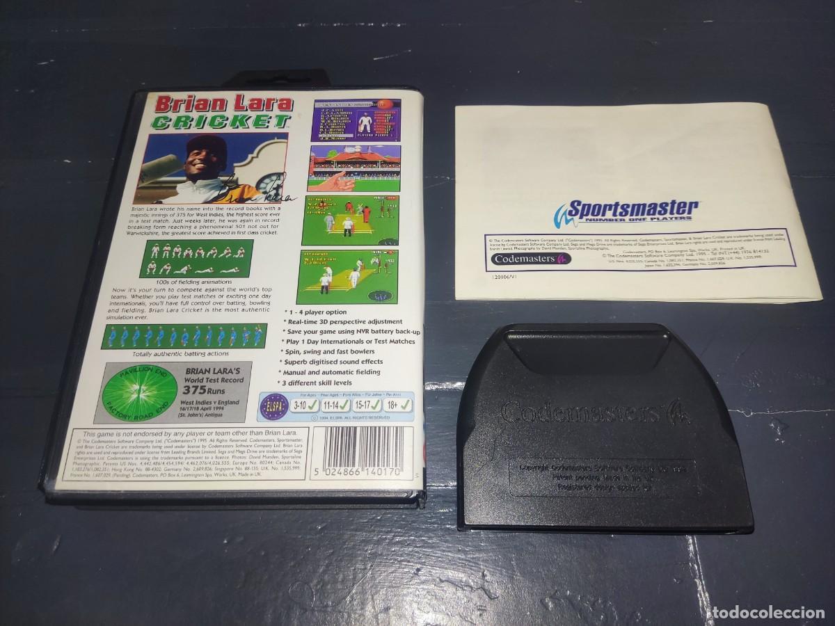 Videojuegos y consolas: BRIAN LARA CRICKET Mega Drive PAL Completo - Foto 2