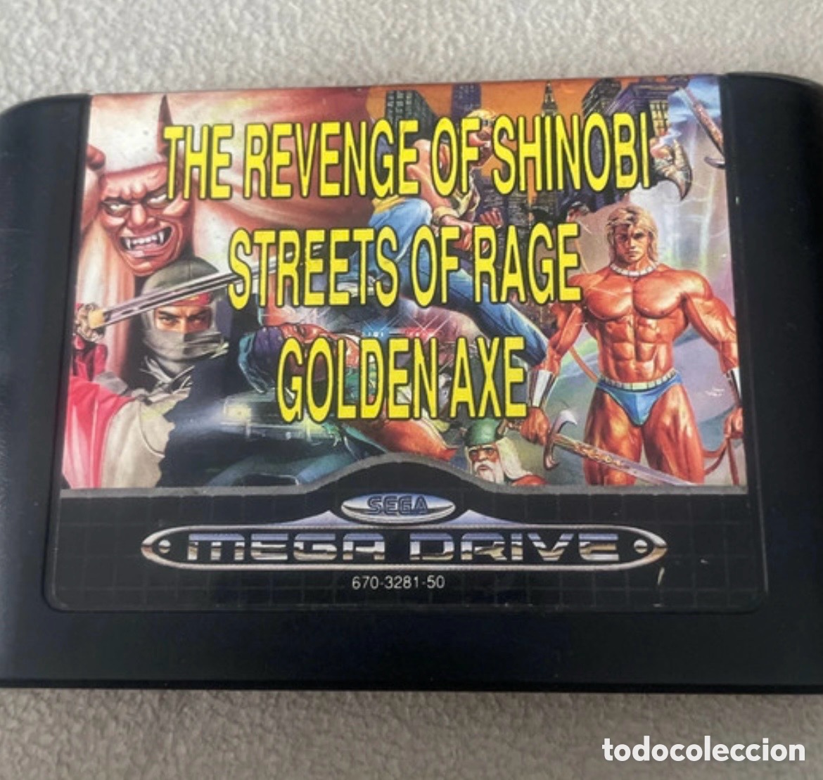 Videojuegos y consolas: Cartucho compatible Mega Drive &ndash; The Revenge of Shinobi / Streets of Rage / Golden Axe