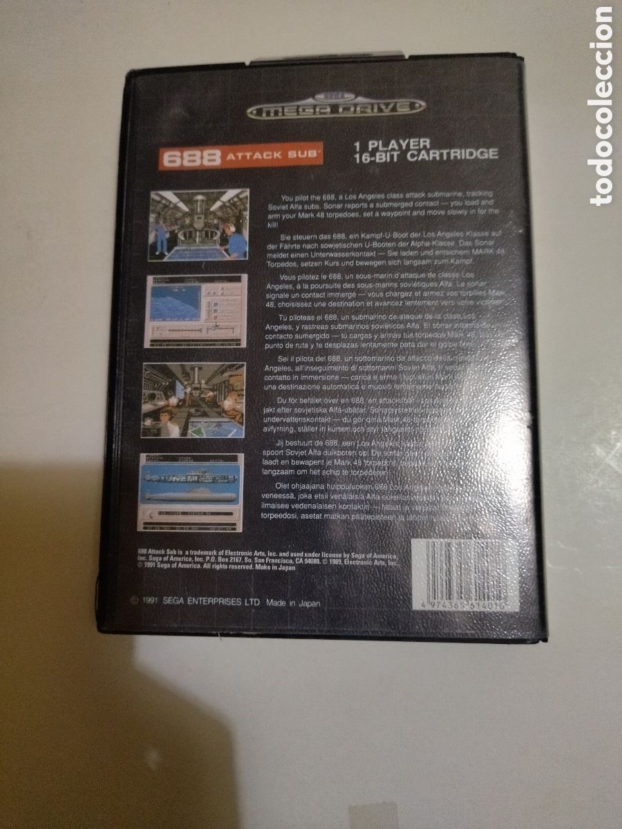 Videojuegos y consolas: Videojuego Sega Megadrive. Attack sub 688. - Foto 2