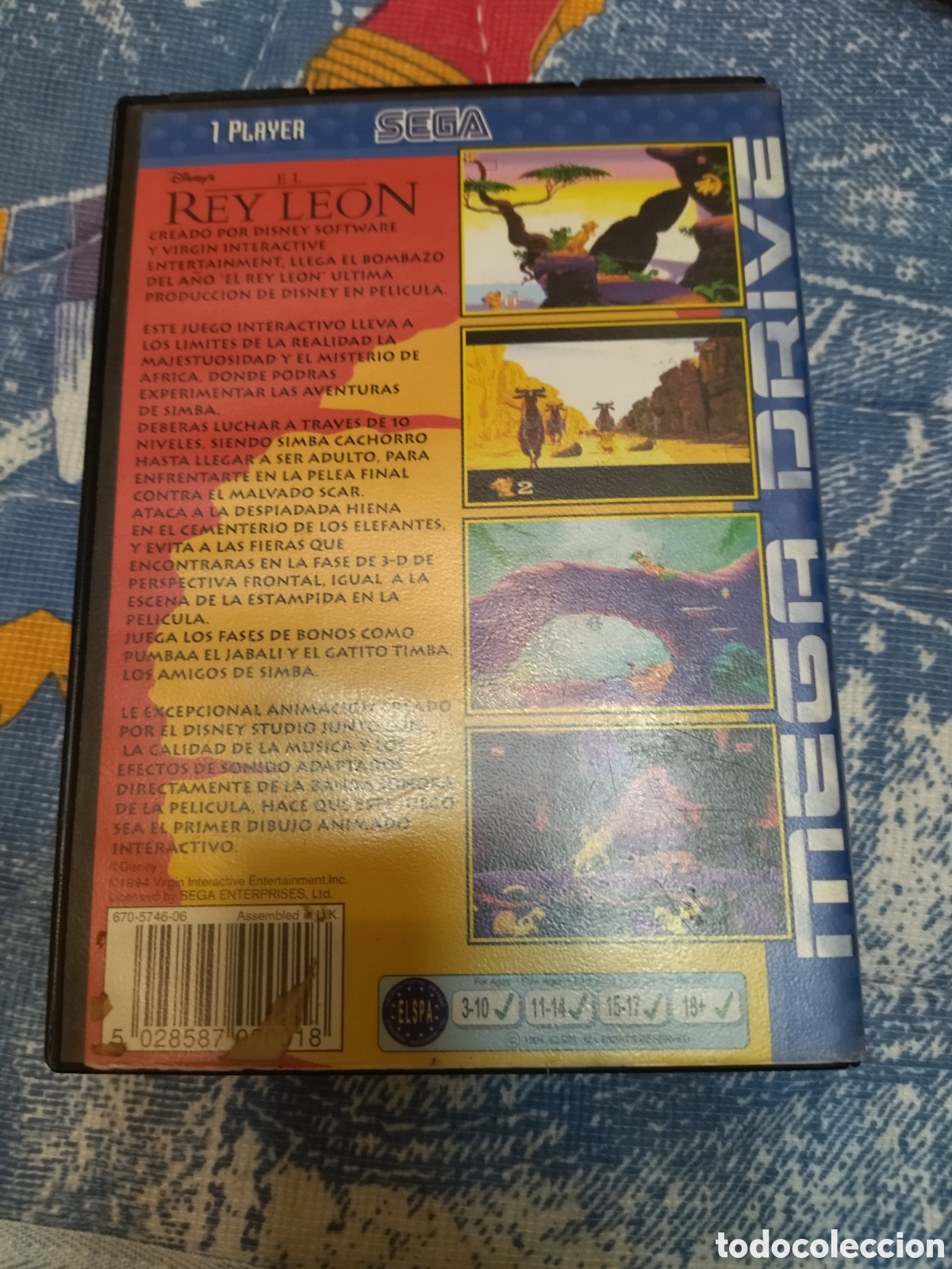 Videojuegos y consolas: Videojuego Sega Megadrive. El rey le&oacute;n. - Foto 3