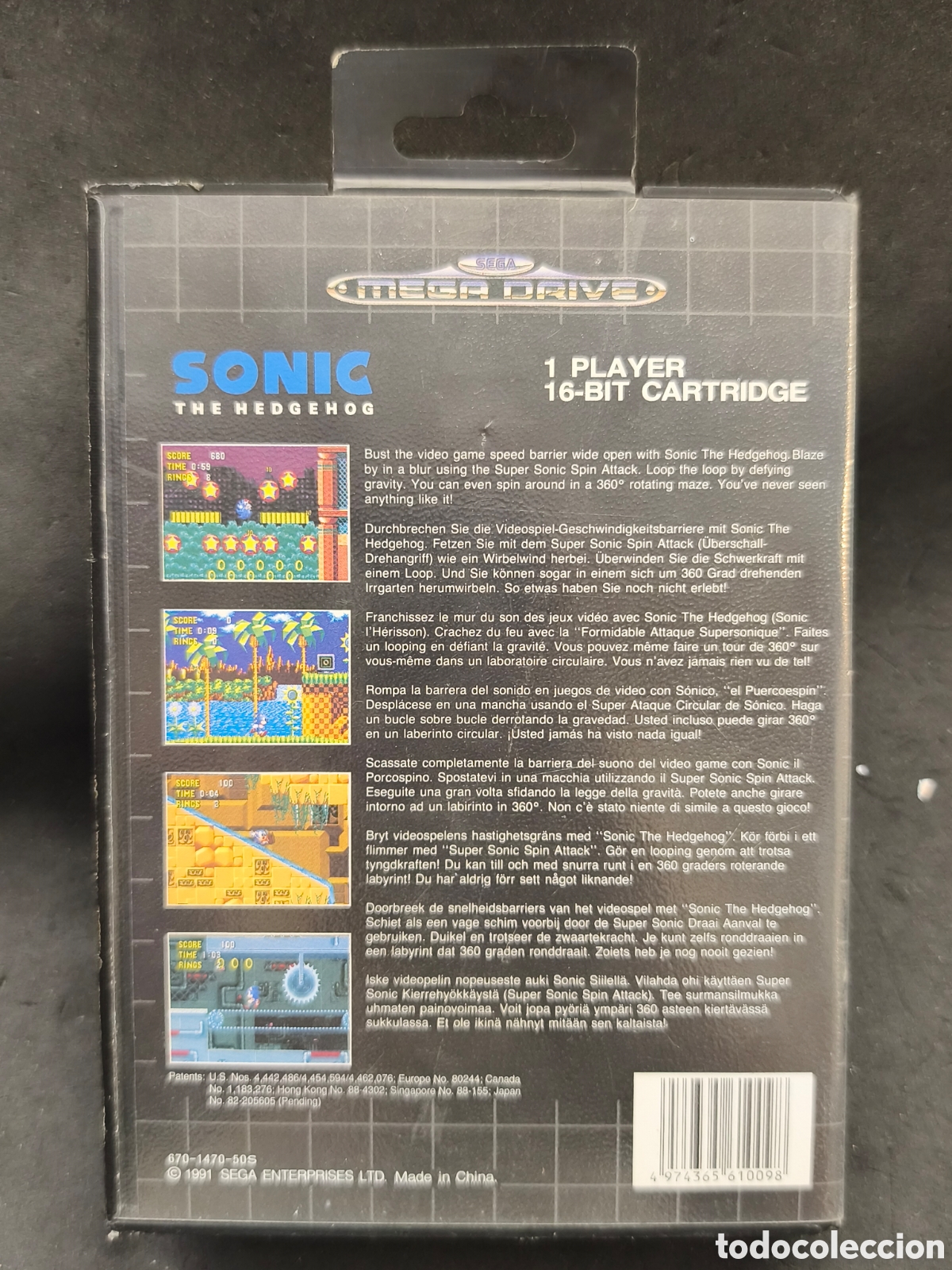 Videojuegos y consolas: Megadrive Sonic, sin manual - Foto 3