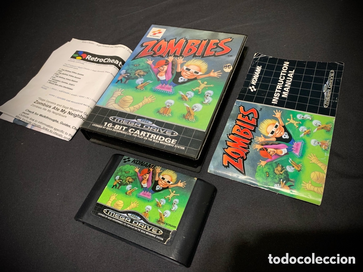 Videojuegos y consolas: Zombies Sega Mega Drive/Genesis (Pal) Complete CIB Manual Cartridge (Konami)