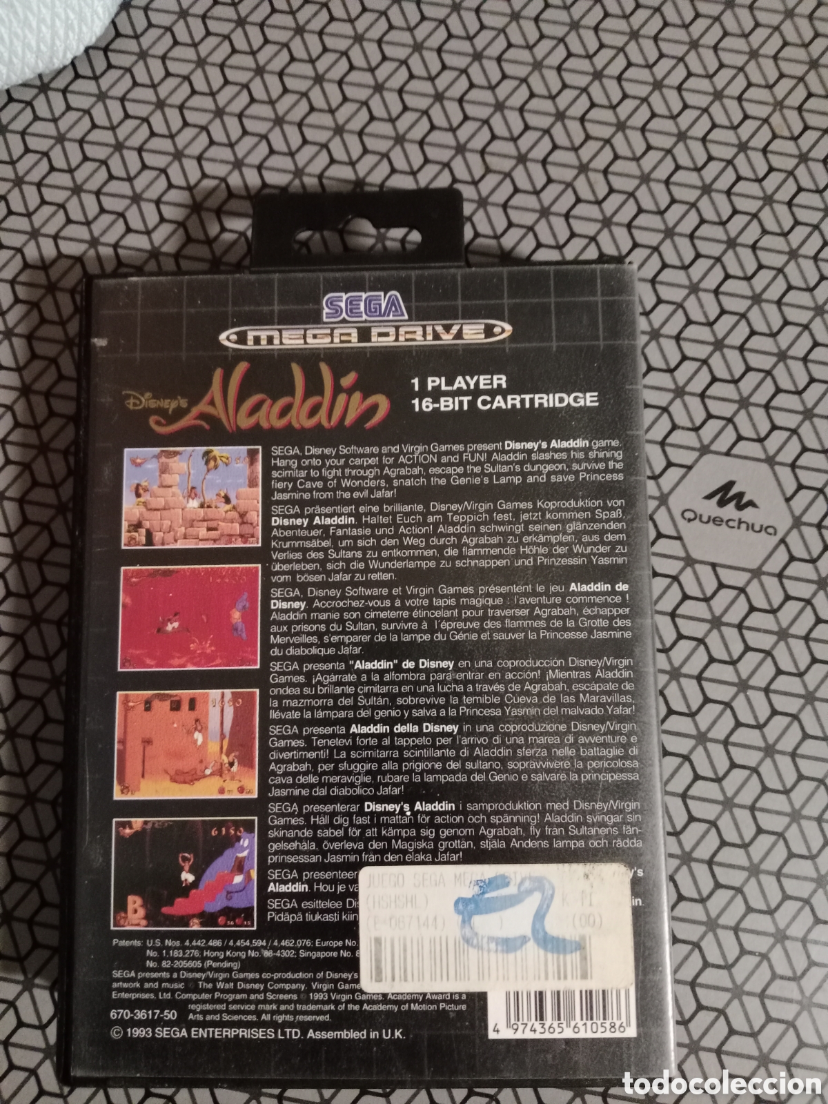 Videojuegos y consolas: Caja Alad&iacute;n y manual para sega - Foto 3