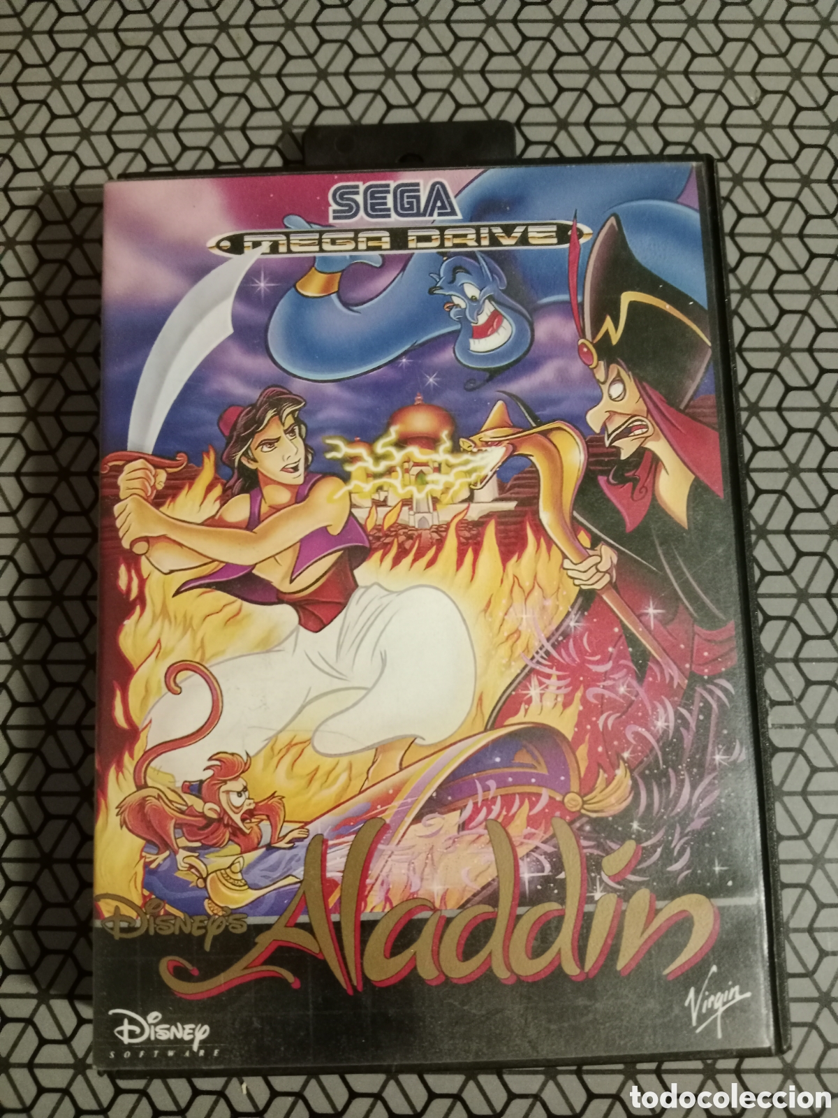 Videojuegos y consolas: Caja Alad&iacute;n y manual para sega - Foto 1