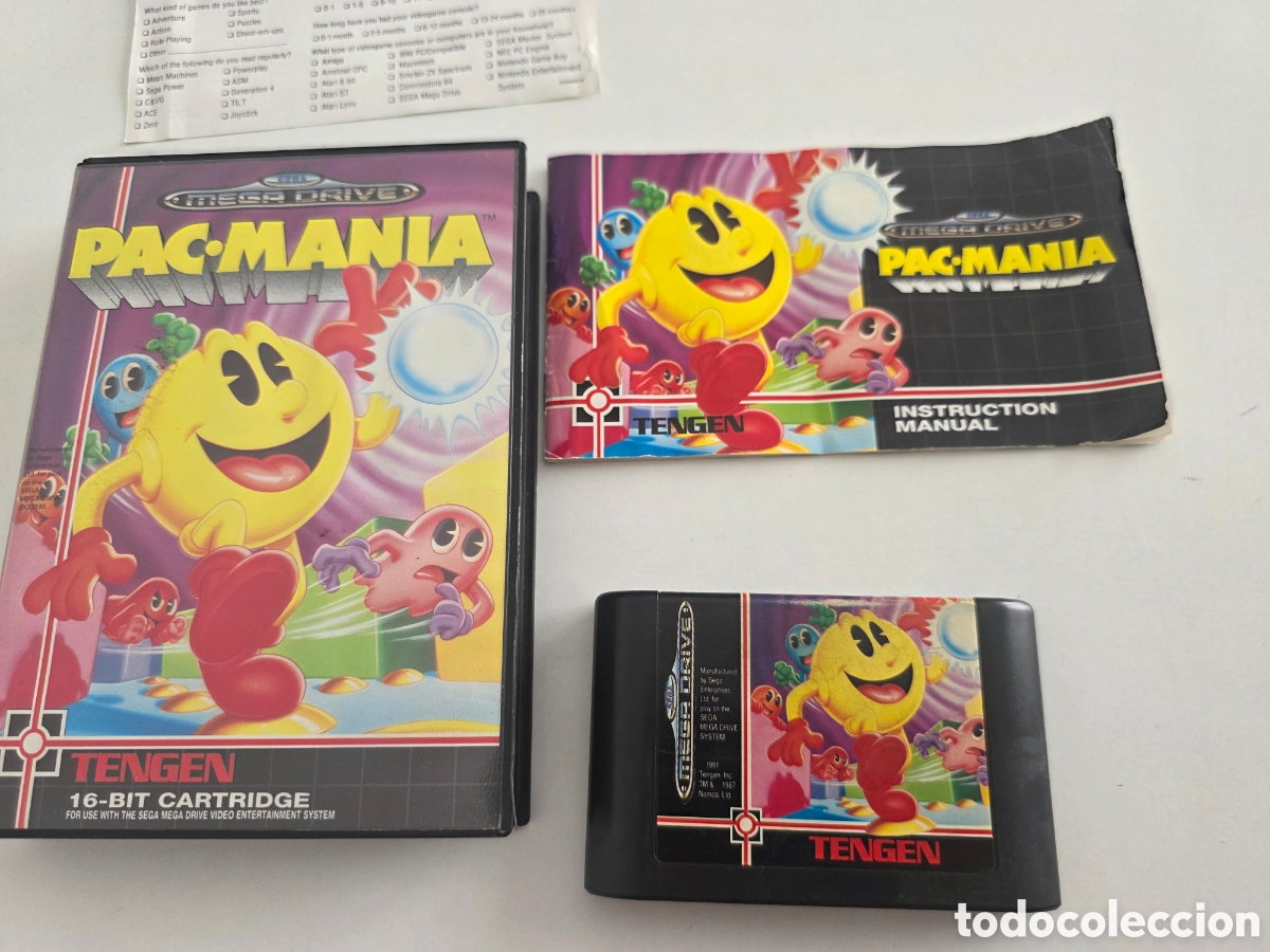 Videojuegos y consolas: pac-mania para sega mega drive. edici&oacute;n pal de tengen. completo con cartucho, caja original, manua