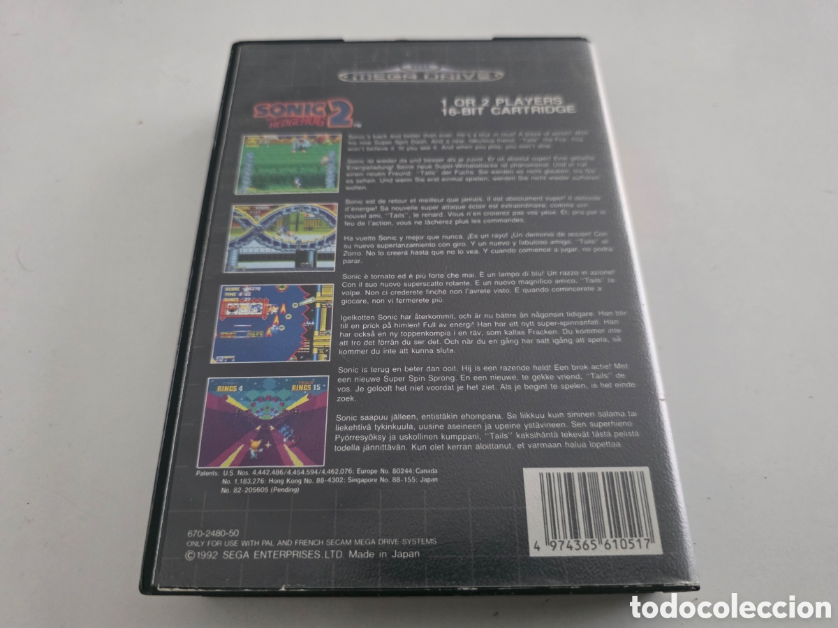 Videojuegos y consolas: sonic the hedgehog 2 sega mega drive completo - Foto 2