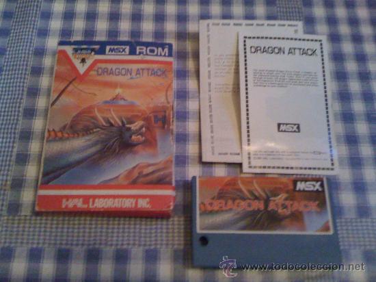 Videojuegos y consolas: Dragon Attack cartucho Juego MSX Completo versi&oacute;n espa&ntilde;ola - Foto 1