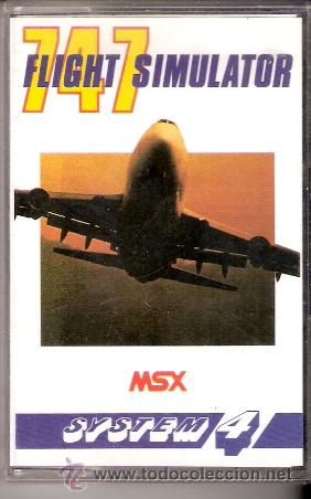 Videojuegos y consolas: 747 Flight Simulator. MSX. System 4. 1988. Incluye instrucciones. - Foto 1