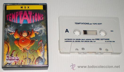 Videojuegos y consolas: Temptations [Topo Soft] 1988 Erbe Software [MSX] LuigiLopez,Gominolas - Foto 3