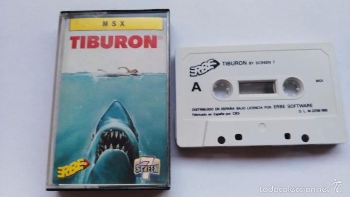 Videojuegos y consolas: msx juego original tiburon - Foto 1