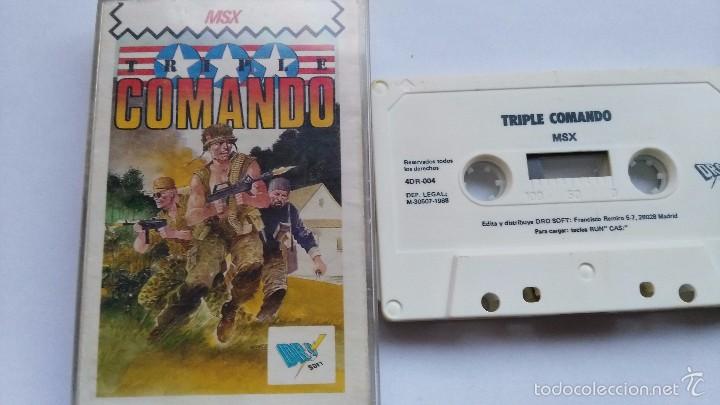 Videojuegos y consolas: msx juego original triple comando - Foto 1