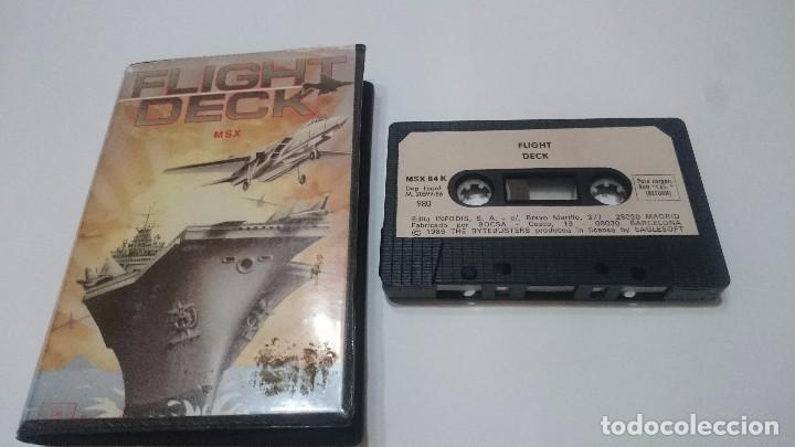 Videojuegos y consolas: JUEGO FLIGHT DECK PAL.BUEN ESTADO. MSX - Foto 1