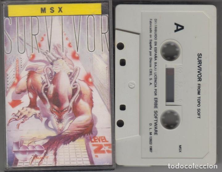 Videojuegos y consolas: Survivor videojuego cassette MSX 1987 - Foto 1