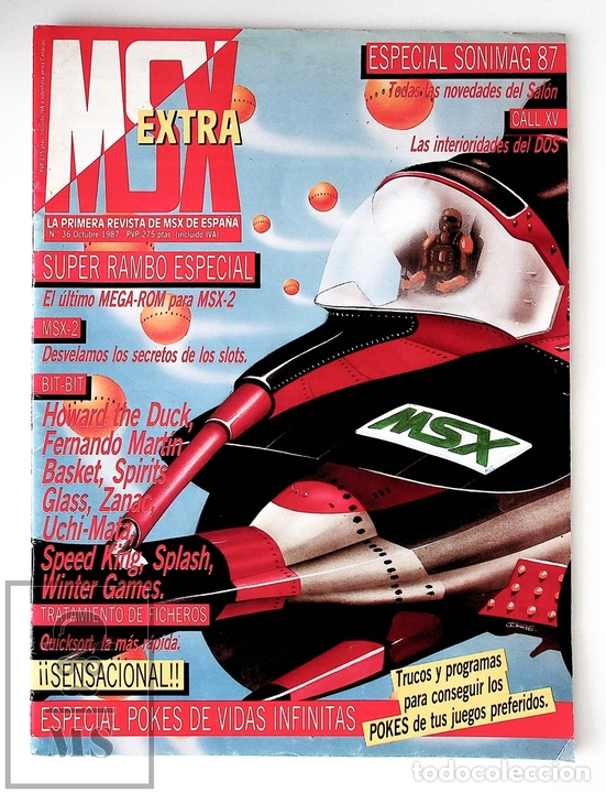Videojuegos y consolas: Revista Retro A&ntilde;o 1987 Octubre - MSX Extra - N&uacute;mero 36 - Software, Programaci&oacute;n , Juegos... - Foto 1