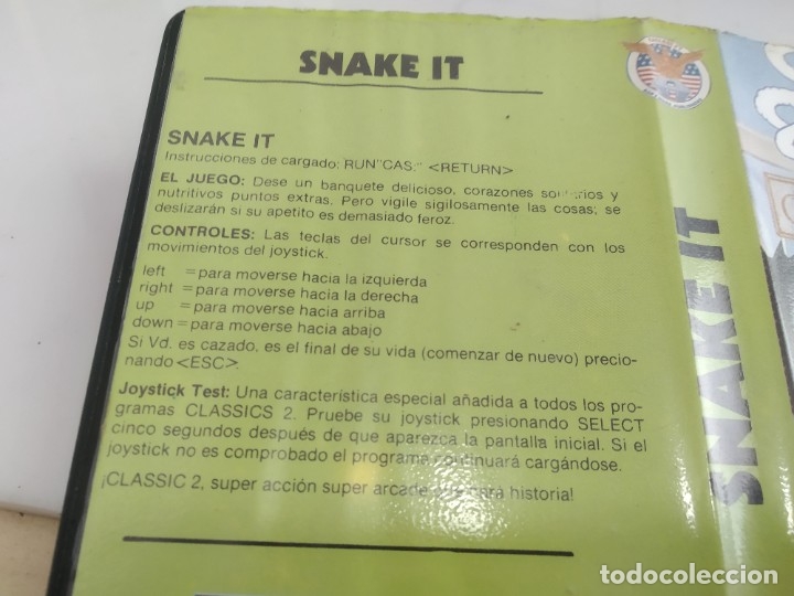 Videojuegos y consolas: ANTIGUO JUEGO PARA MSX  SNAKE IT - Foto 6