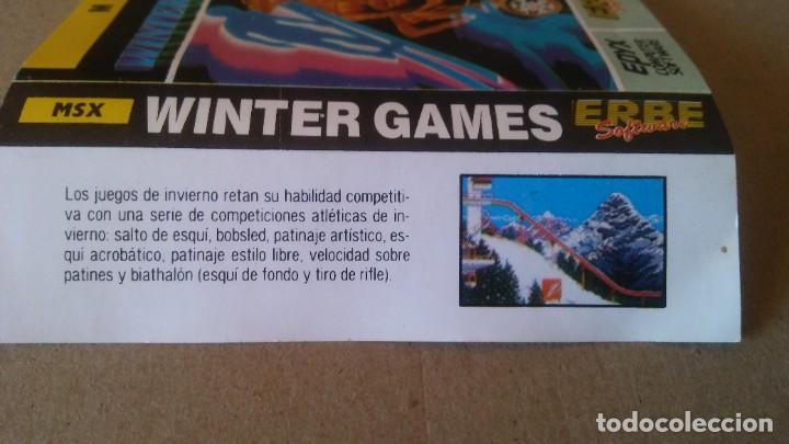 Videojuegos y consolas: MSX. JUEGO: WINTER GAMES (EPIX) - ERBE SOFTWARE - Foto 2