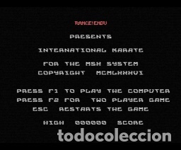 Videojuegos y consolas: International Karate [Endurance Games] 1986 [MSX] - Foto 3
