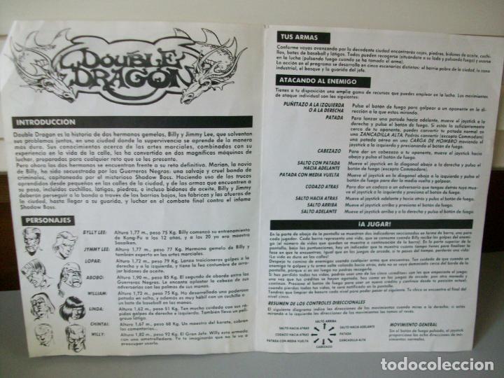 Videojuegos y consolas: VIDEO JUEGO-DOUBLE DRAGON-MSX - Foto 4