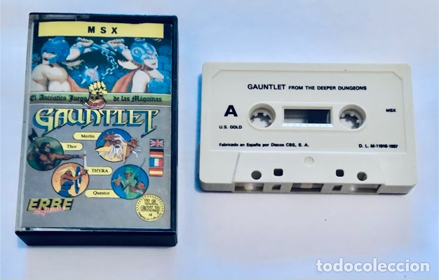 Videojuegos y consolas: Gauntlet [US Gold] 1986 ATARI Games Gremlin Graphics .from The Deeper Dungeons - Erbe Software [MSX] - Foto 3