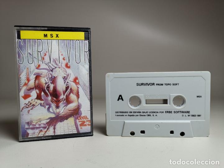 Videojuegos y consolas: JUEGO ORIGINAL MSX-MSX2 ---SURVIVOR - Foto 1