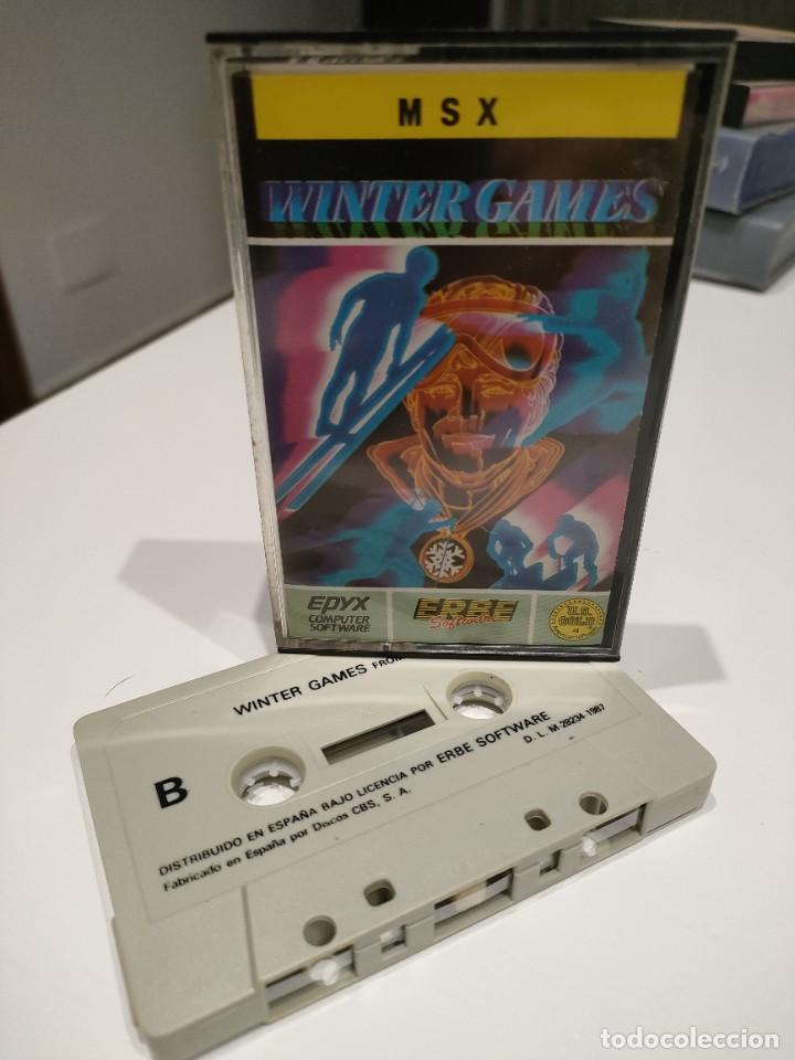 Videojuegos y consolas: WINTER GAMES - MSX CINTA - EPYX ERBE - Foto 1