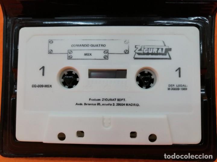 Videojuegos y consolas: CINTA CASSETTE JUEGO MSX &rdquo;COMANDO QUATTRO&rdquo; A&Ntilde;O 1989 - Foto 1