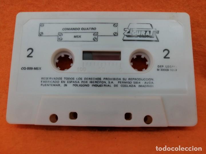 Videojuegos y consolas: CINTA CASSETTE JUEGO MSX &rdquo;COMANDO QUATTRO&rdquo; A&Ntilde;O 1989 - Foto 4