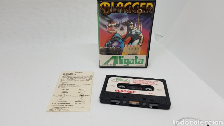 Videojuegos y consolas: JUEGO MSX BLAGGER CON INSTRUCCIONES ALIGATA - Foto 1