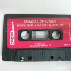 Videojuegos y Consolas: MUNDIAL DE FÚTBOL - OPERA SOFT - SOLO CINTA / MSX / RETRO VINTAGE / CASSETTE - CINTA. Lote 346296693