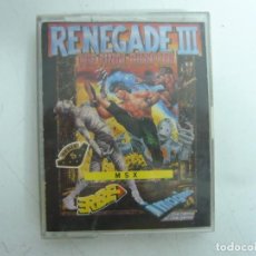 Videojuegos y Consolas: RENEGADE III - RENEGADE 3 / JEWELL CASE / MSX / RETRO VINTAGE / CASSETTE - CINTA. Lote 363253465