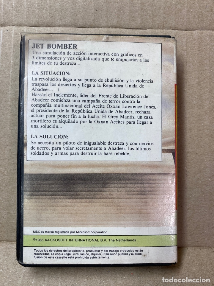 Videojuegos y consolas: MSX JET BOMBER, AACKOSOFT. - Foto 2