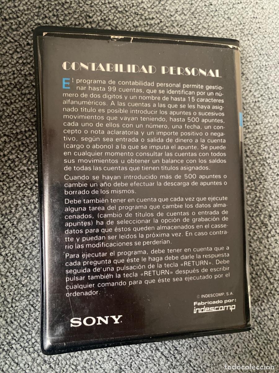 Videojuegos y consolas: ANTIGUO PROGRAMA CONTABILIDAD PERSONAL SONY MSX - Foto 3