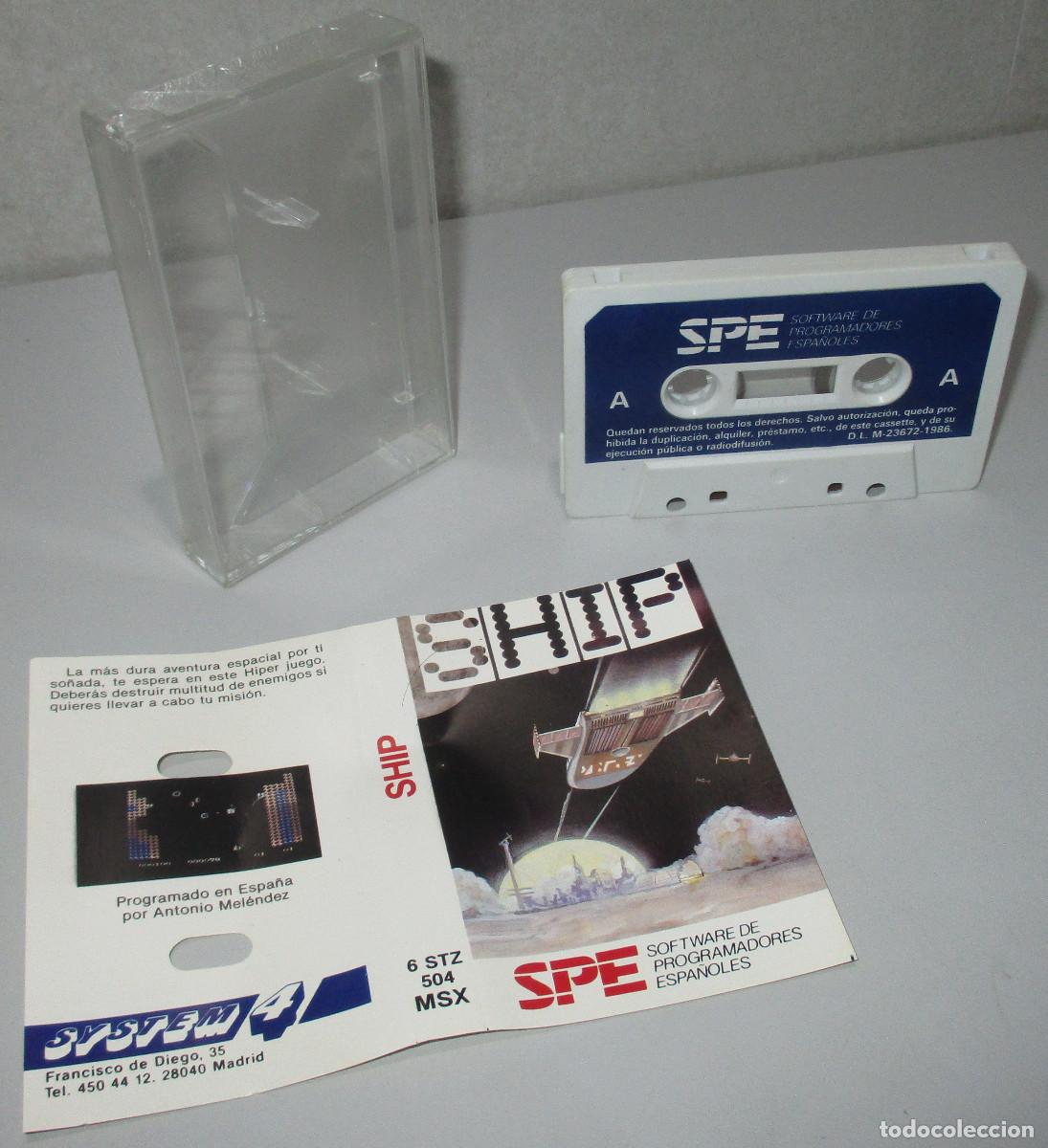 Videojuegos y consolas: MSX, juego, SHIP, casete, cassette, SPE / SYSTEM 4 - Foto 2