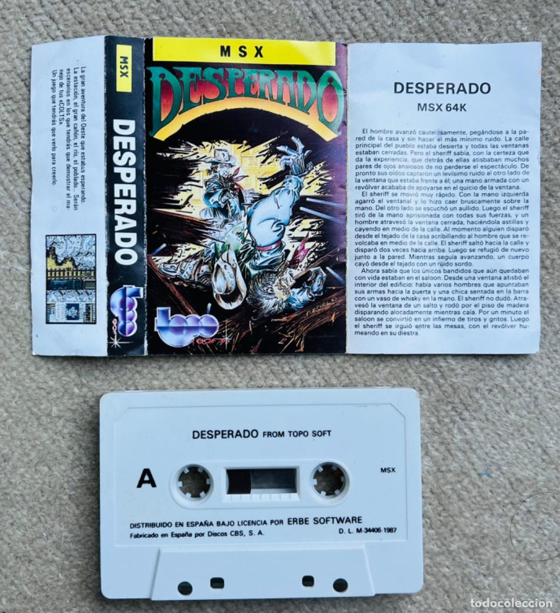 Videojuegos y consolas: Juego Desperado (From topo soft) - Msx - A&ntilde;o 1987 - Foto 2