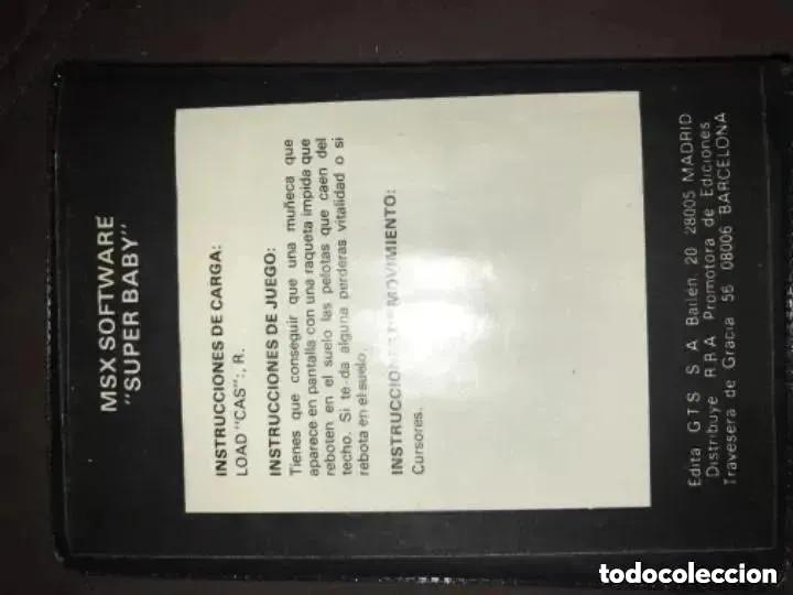 Videojuegos y consolas: ANTIGUO JUEGO MSX SOFTWARE S&Uacute;PER BABY - Foto 2
