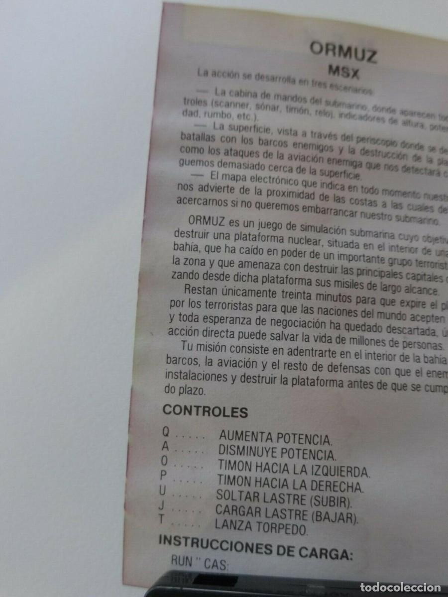 Videojuegos y consolas: ORMUZ MSX - Foto 4