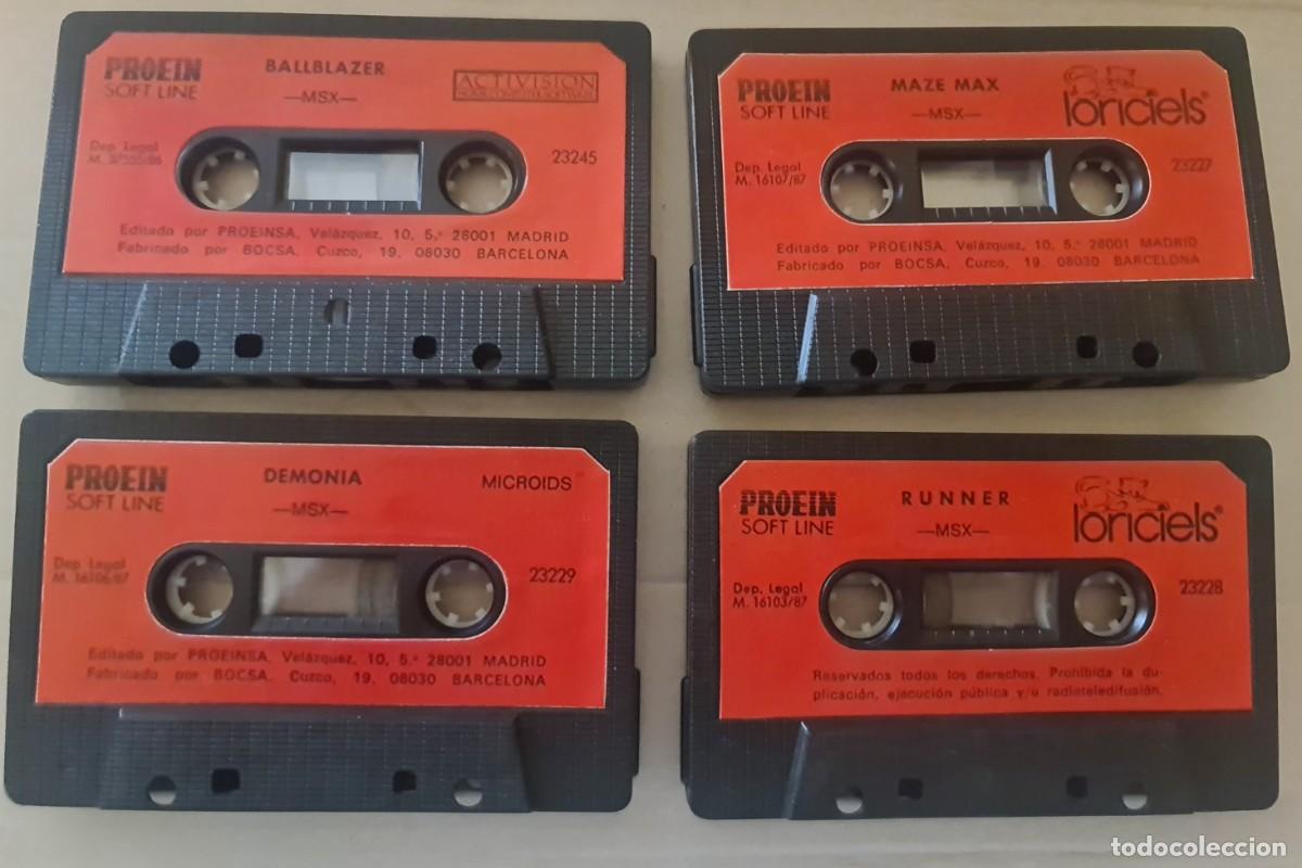 Videojuegos y consolas: 4 juegos MSX. Ballblazer, Demonia,Runner, Maze Max - Foto 1