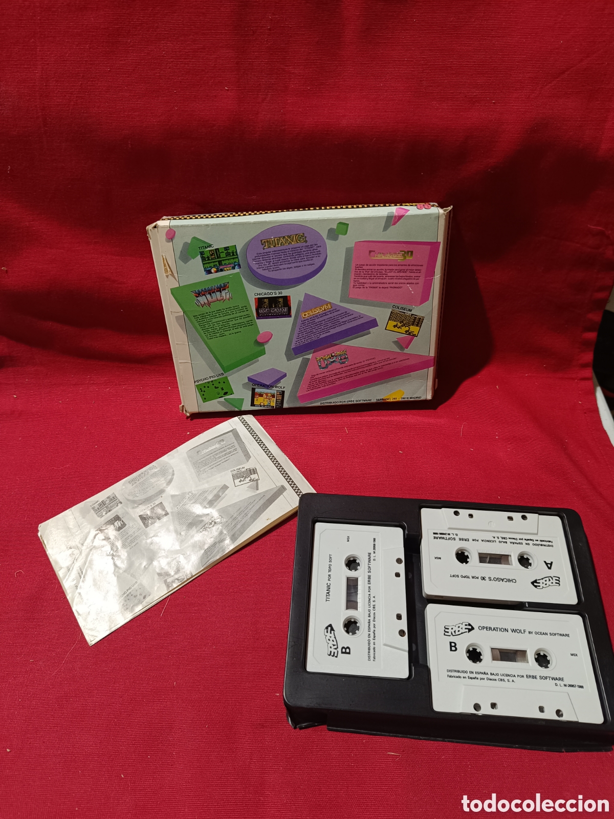 Videojuegos y consolas: PACK ERBE 88 MSX COLISEUM OPERATION WOLF CHICAGOS 30 TITANIC Y PSYCHO PIG UXB - Foto 2