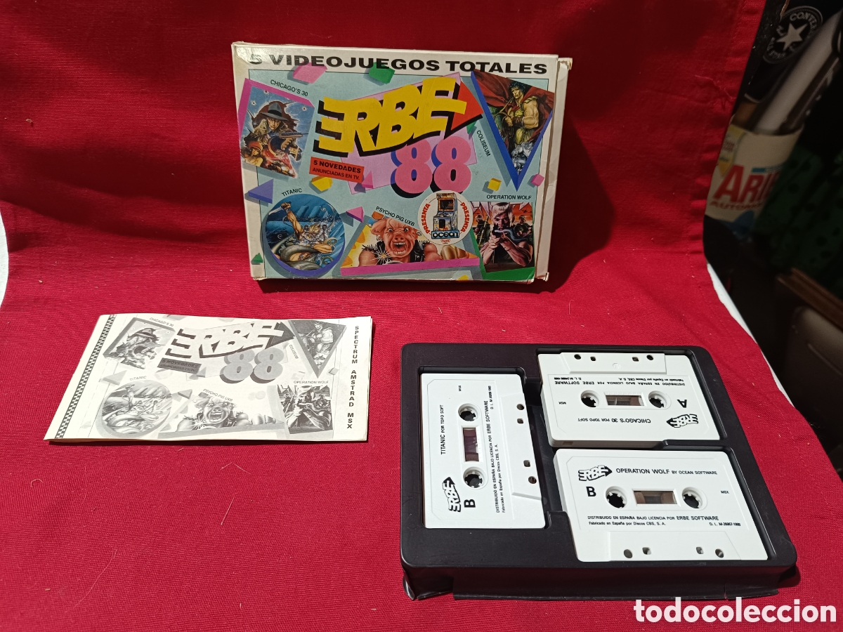 Videojuegos y consolas: PACK ERBE 88 MSX COLISEUM OPERATION WOLF CHICAGOS 30 TITANIC Y PSYCHO PIG UXB - Foto 1