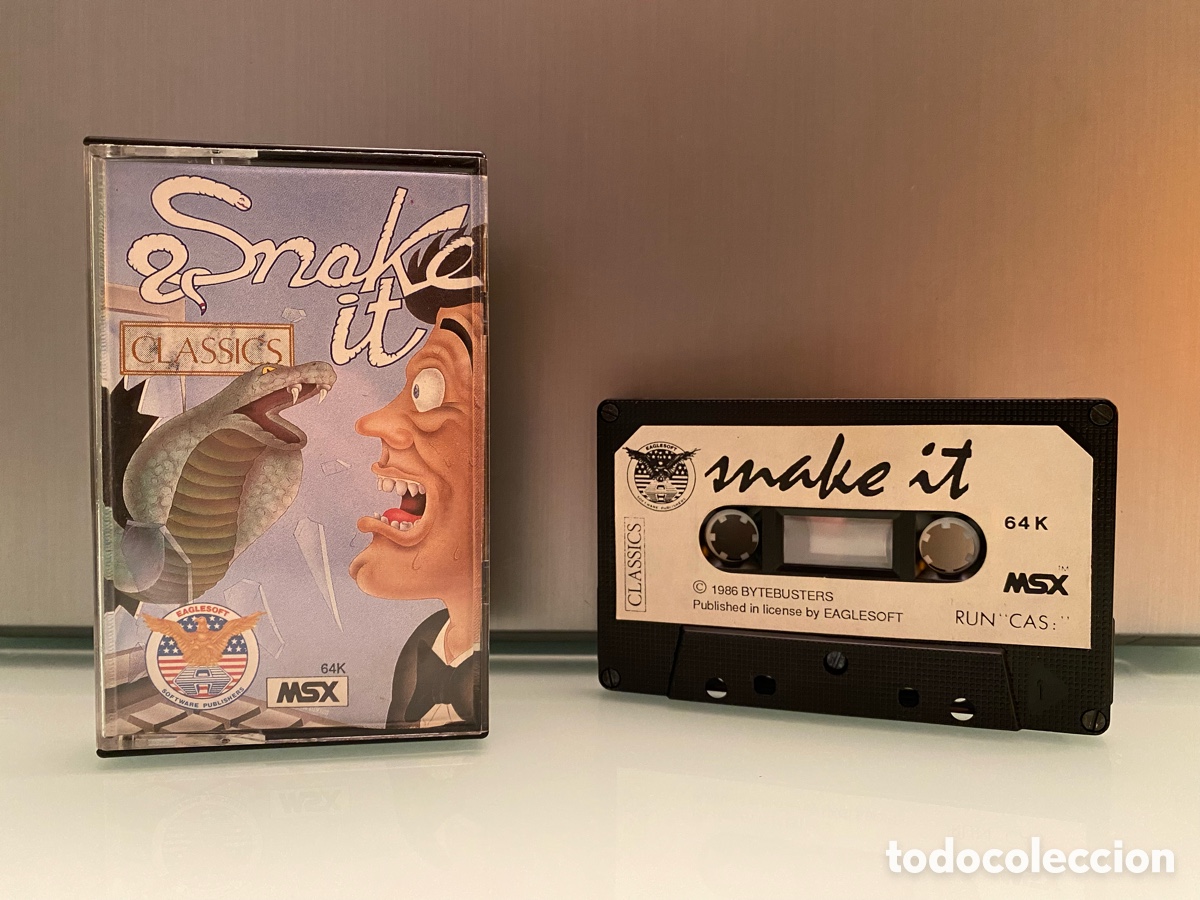Videojuegos y consolas: MSX - Snake it (COMPLETO) - Eaglesoft - Aackosoft - The ByteBusters [Classics] Seika Romox Eurosoft - Foto 1