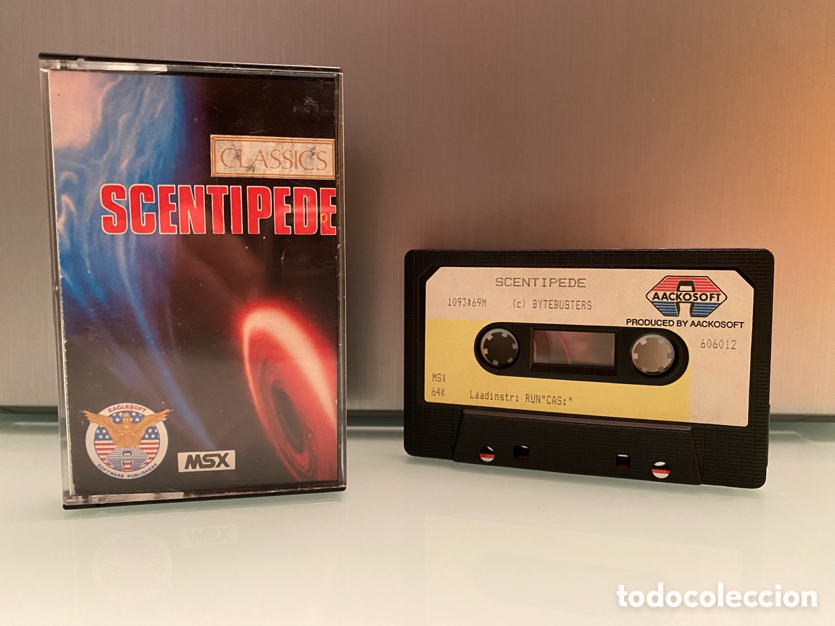 Videojuegos y consolas: MSX - Scentipede (COMPLETO) - Eaglesoft - Aackosoft - The ByteBusters [Classics] Arcade Eurosoft - Foto 1
