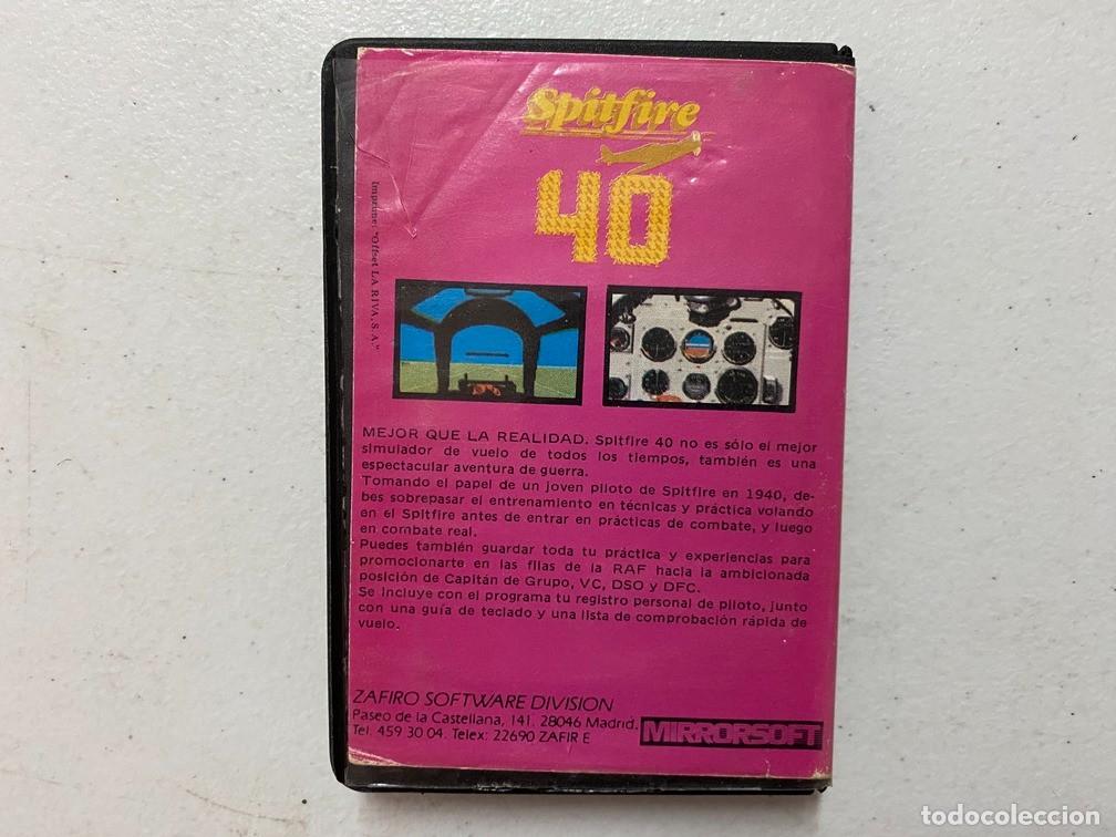 Videojuegos y consolas: SPITFIRE 40 - VIDEOJUEGO MSX - Foto 2
