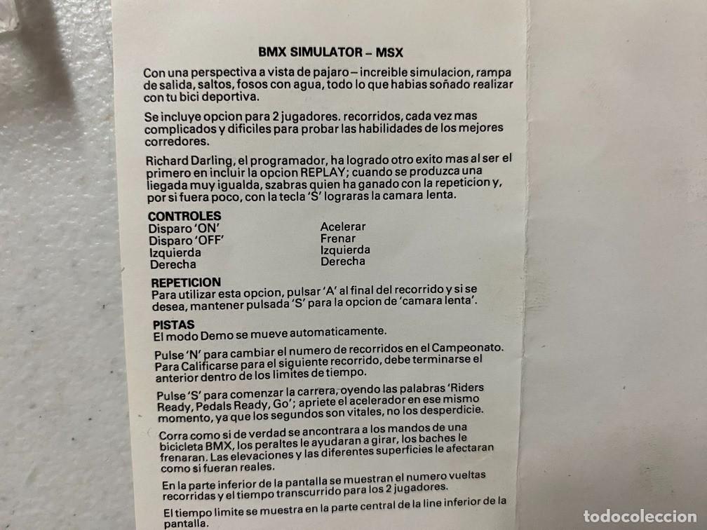 Videojuegos y consolas: BMX SIMULATOR - VIDEOJUEGO MSX - Foto 6